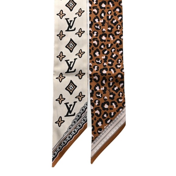 Louis Vuitton Creme Silk Wild at Heart BB Bandeau Scarf - Picture 6 of 8